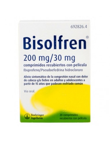 BISOLFREN 200-30 MG 20 COMPRIMIDOS RECUBIERTOS Resfriados y Resfriado, tos y Gripe - BISOLVON BOEHRINGER