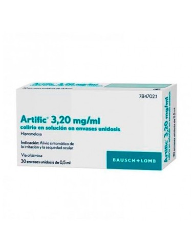 ARTIFIC 3.2 MG-ML COLIRIO 30 MONODOSIS SOLUCION Ocular y Medicamentos - ANGELINI