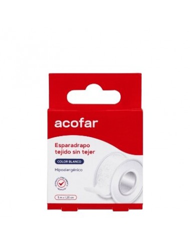 ACOFAR ESPARADRAPO BLANCO DE TEJIDO SIN TEJER 5X1.25 CM Salud y Inicio - ACOFARMA