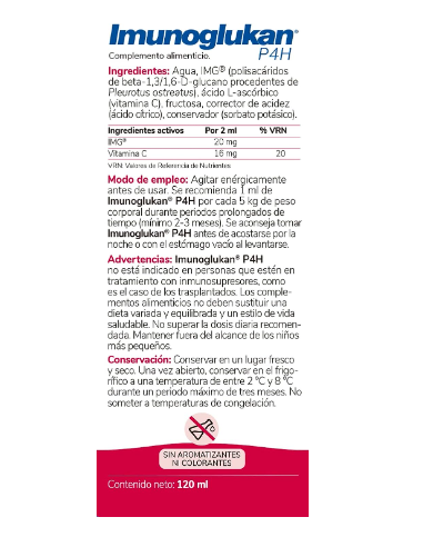 IMUNOGLUKAN 120 ML Salud y Inicio - ORDESA
