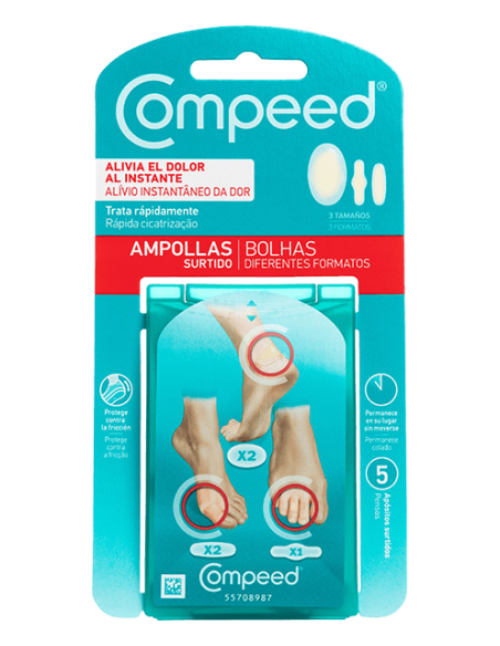 COMPEED AMPOLLAS HIDROCOLOIDE SURTIDO 5U Salud y Inicio - COMPEED