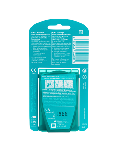 COMPEED AMPOLLAS HIDROCOLOIDE SURTIDO 5U Salud y Inicio - COMPEED