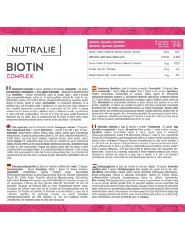NUTRALIE BIOTIN COMPLEX 120 CAPSULAS Inicio y  - NUTRALIE