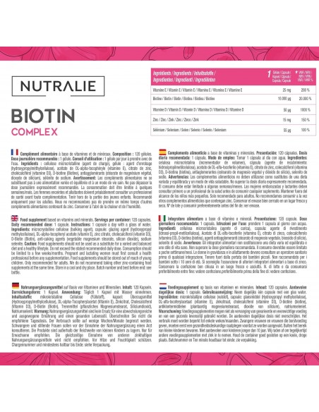 NUTRALIE BIOTIN COMPLEX 120 CAPSULAS Inicio y  - NUTRALIE