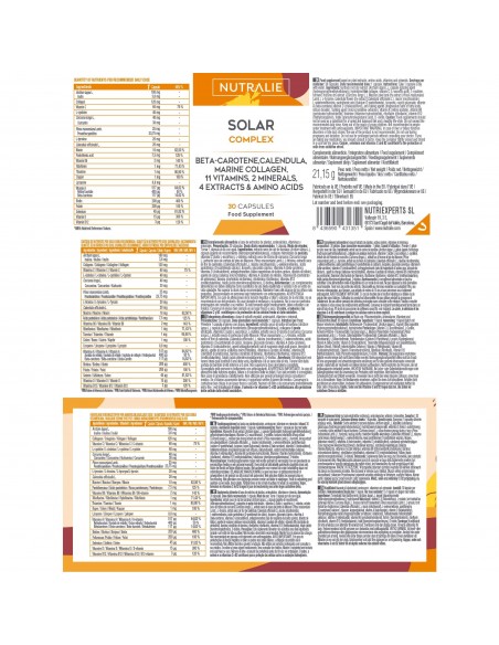NUTRALIE SOLAR COMPLEX 30 CAPSULAS Inicio y  - NUTRALIE