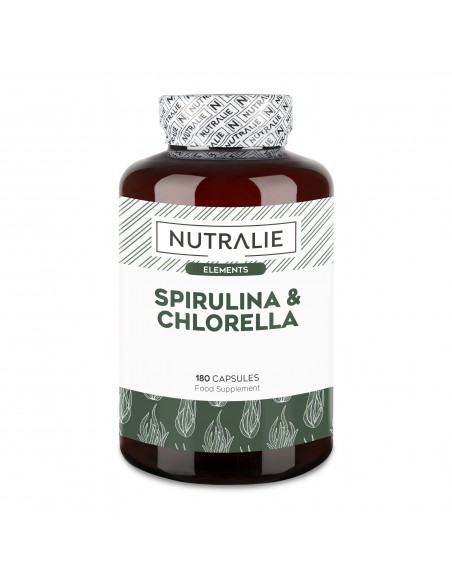 NUTRALIE SPIRULINA & CHLORELLA 180 CAPSULAS Inicio y  - NUTRALIE