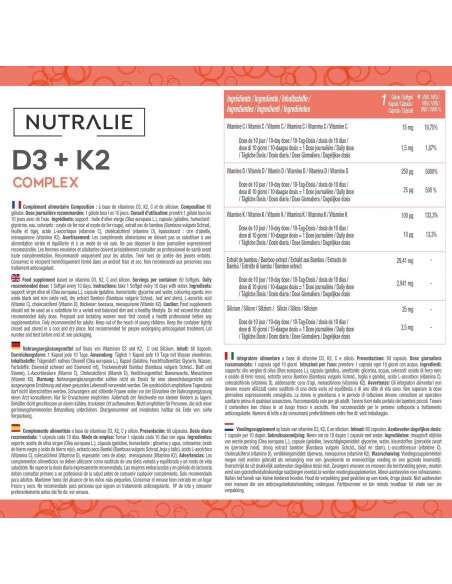 NUTRALIE VITAMIN D3+K2 COMPLEX 60 CAPSULAS Inicio y  - 