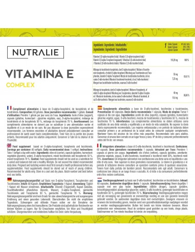 NUTRALIE VITAMINA E COMPLEX 60 CAPSULAS Inicio y  - NUTRALIE
