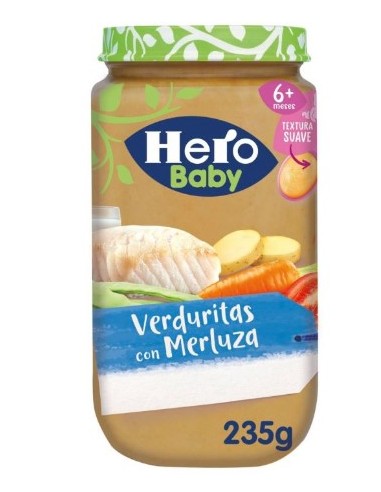 HERO BABY VERDURITAS CON MERLUZA 1 TARRO 235 G Inicio y  - HERO BABY PEDIALAC