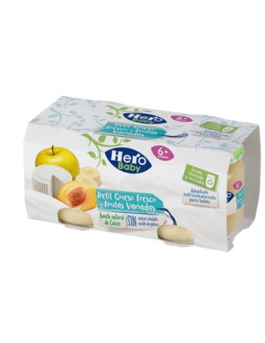 HERO BABY PETIT DE QUESO FRESCO Y FRUTAS 2X80G Inicio y  - HERO BABY PEDIALAC