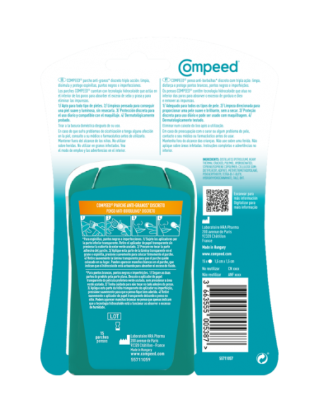 COMPEED PARCHE ANTI-GRANOS DISCRETO 15U Inicio y  - COMPEED