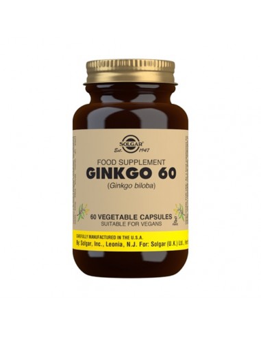 SOLGAR GINKGO BILOBA 60 CAPSULAS Salud circulatoria y Salud - SOLGAR