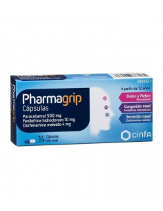 PHARMAGRIP 14 CAPSULAS Tos y mucosidad y Resfriado, tos y Gripe - CINFA