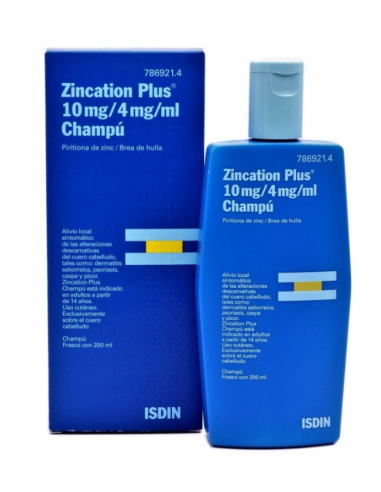 ZINCATION PLUS 10MG/4MG/ML CHAMPU 200ML