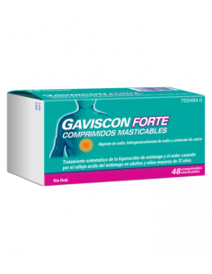GAVISCON FORTE 48 COMPRIMIDOS MASTICABLES Acidez y Trastornos Digestivos - RECKITT