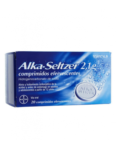 ALKA-SELTZER 2.1 G 20 COMPRIMIDOS EFERVESCENTES Acidez y Trastornos Digestivos - BAYER