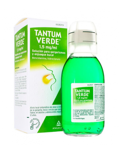 TANTUM VERDE 1.5 MG/ML COLUTORIO 240ML Garganta irritada y Resfriado, tos y Gripe - ANGELINI