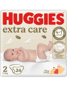 HUGGIES EXTRA CARE TALLA 2 4-6KG 24U Pañales y toallitas y Higiene bebé - 