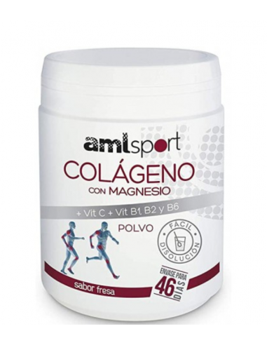 AMLJSPORT COLAGENO CON MAGNESIO + VIT C POLVO FRESA 46DIAS Salud y Inicio - 