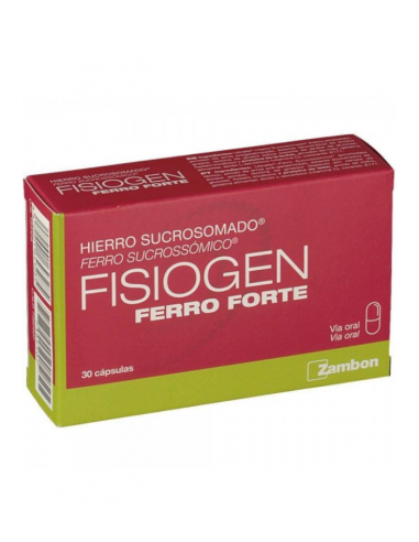 FISIOGEN FERRO FORTE 30 CAPSULAS Salud y Inicio - ZAMBON