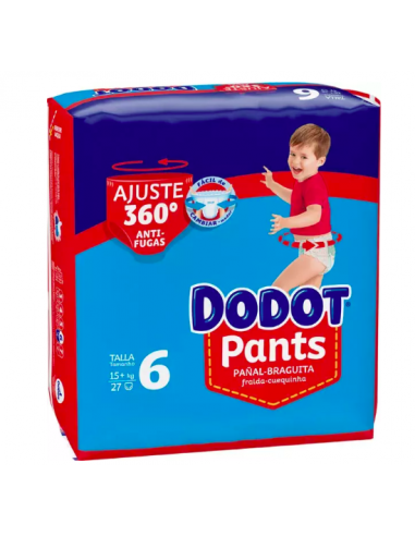 DODOT PANTS INFANTIL T-6 (+15KG) 27 U Pañales y toallitas y Higiene bebé - DODOT