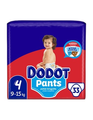 DODOT PANTS INFANTIL T-4 (9-15 KG) 33 U Pañales y toallitas y Higiene bebé - DODOT