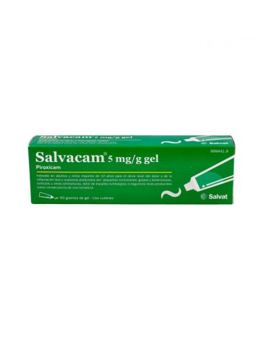 SALVACAM GEL 5 MG-G GEL TOPICO 60 G Antiimflamatorios y Analgésico y Antiinflamatorio - SALVAT