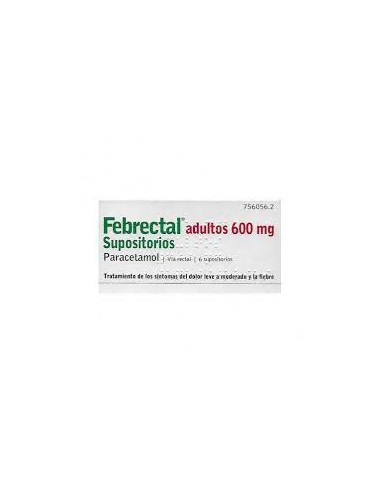 FEBRECTAL ADULTOS 600 MG 6 SUPOSITORIOS Analgesicos y Analgésico y Antiinflamatorio - ROMOFARM