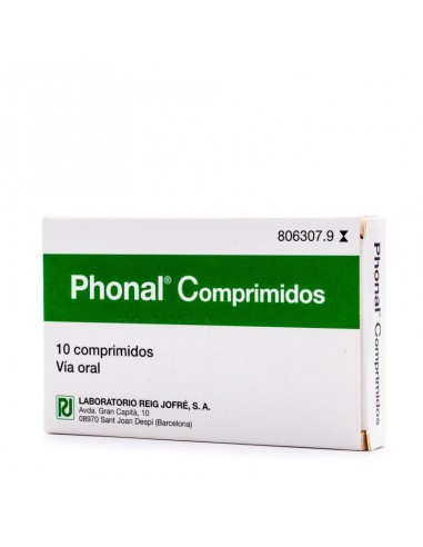 PHONAL 10 COMPRIMIDOS PARA CHUPAR Garganta irritada y Resfriado, tos y Gripe - REIG JOFRE