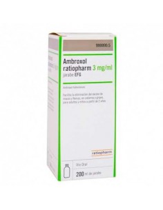 AMBROXOL RATIOPHARM EFG 3 MG-ML JARABE 200 ML Tos y mucosidad y Resfriado, tos y Gripe - RATIOPHARM