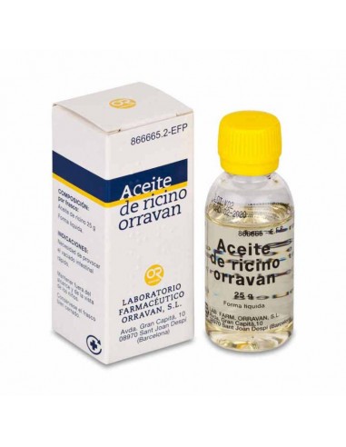 ACEITE RICINO ORRAVAN SOLUCION ORAL 25 G Laxantes y Trastornos Digestivos - ORRAVAN