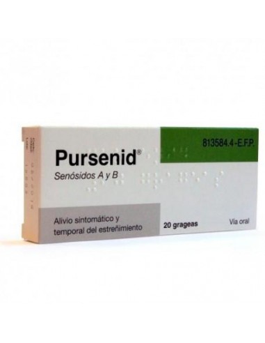 PURSENID 12 MG 20 GRAGEAS Laxantes y Trastornos Digestivos - NOVARTIS