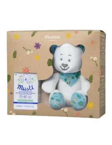 MUSTELA MUSTI COLONIA Y OSITO REGALO Cestas para bebé y Cuidado del bebe - MUSTELA