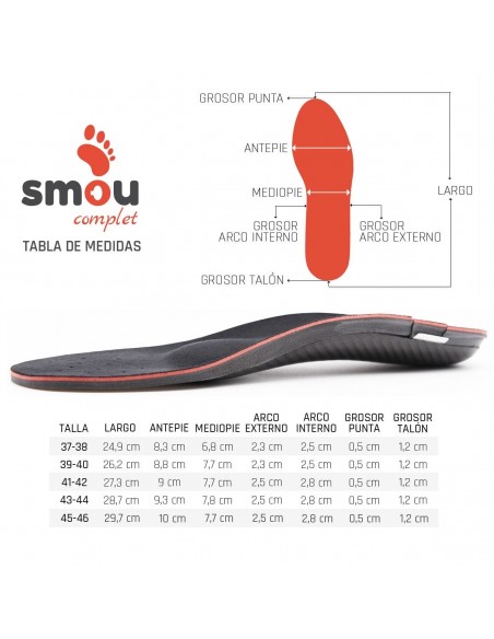 SMOU COMPLET FASCITIS ESPOLON T45/46 Plantillas y Ortopedia - SMOU