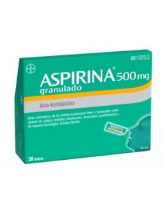 ASPIRINA 500 MG 20 SOBRES GRANULADO Analgesicos y Analgésico y Antiinflamatorio - BAYER