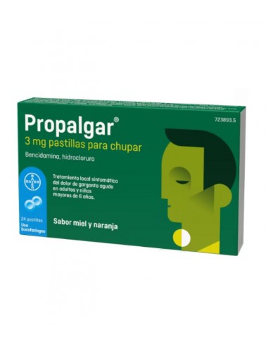 PROPALGAR 3 MG 24 PASTILLAS PARA CHUPAR Inicio y  - BAYER
