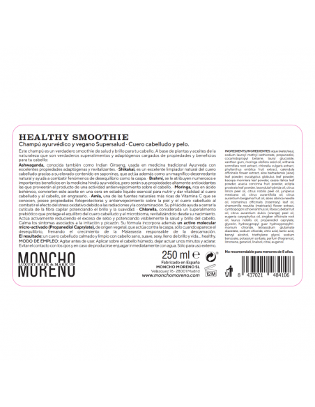 MONCHO MORENO HEALTHY SMOOTHIE 250ML Higiene Capilar y Higiene - MONCHO MORENO