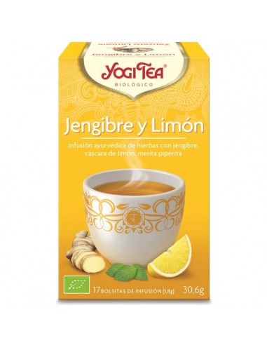 YOGI TEA JENGIBRE Y LIMON INFUSION 17 BOLSITAS Complementos alimenticios y Dietetica - YOGI TEA