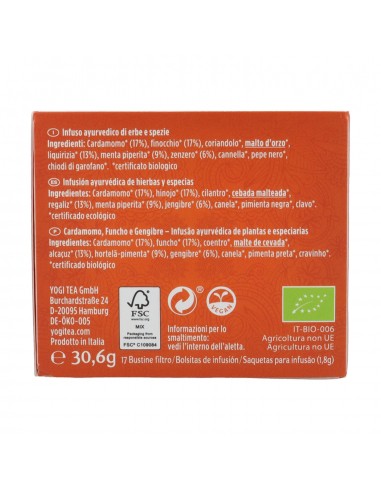 YOGI TEA DIGESTION 17 BOLSITAS Complementos alimenticios y Dietetica - YOGI TEA