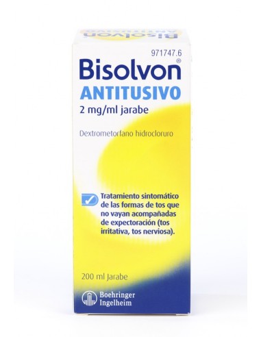 BISOLVON ANTITUSIVO 2 MG-ML JARABE 200 ML Tos y mucosidad y Resfriado, tos y Gripe - BISOLVON BOEHRINGER