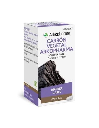 CARBON VEGETAL ARKOCAPSULAS 225 MG 50 CAPSULAS Gases Y Digestión y Trastornos Digestivos - ARKOPHARMA