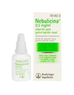 NEBULICINA 0.5 MG-ML NEBULIZADOR NASAL 10 ML Congestion nasal y Resfriado, tos y Gripe - BOEHRINGER