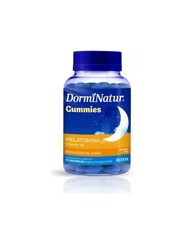DORMINATUR GUMMIES CON MELATONINA Y VITAMINA B6 50 CARAMELOS MASTICABLES SABOR FRUTA Sueño y Sistema nervioso - Esteve