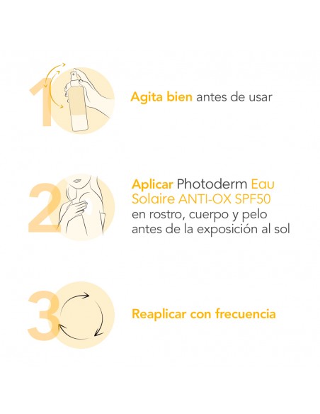 BIODERMA PHOTODERM EAU SOLAIRE ANTI-OX SPF 50 200 ML Solares y Cosmética - BIODERMA