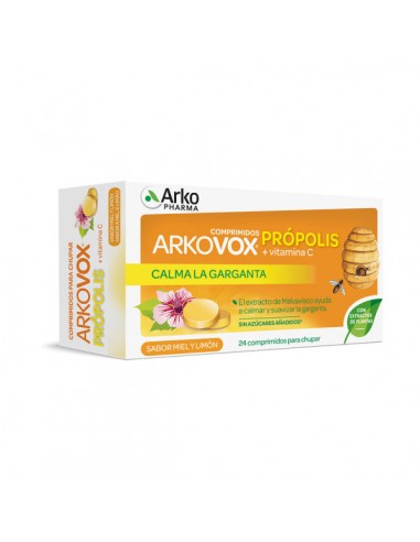 ARKOPHARMA ARKOVOX PROPOLIS Y VITAMINA C SABOR MIEL-LIMON 24 COMPRIMIDOS Salud y Inicio - ARKOPHARMA