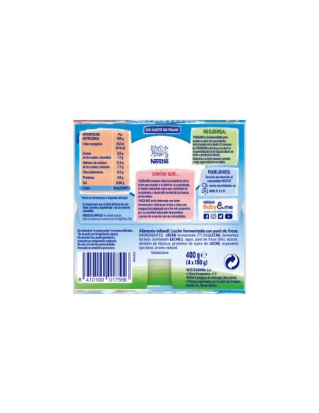 NESTLE YOGOLINO SABOR FRESA 4 X100G Pouchs y Alimentacion del bebe - NESTLE ESPAÑA