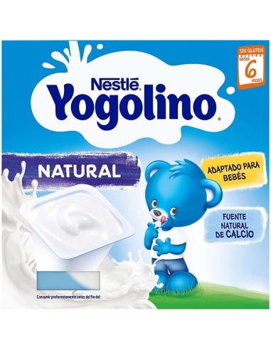 NESTLE YOGOLINO SABOR NATURAL 4X100G Pouchs y Alimentacion del bebe - NESTLE ESPAÑA