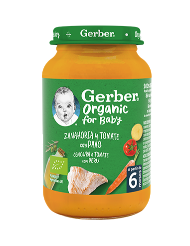 GERBER TARRITO ORGANIC ZANAHORIA TOMATE PAVO 190G Inicio y  - NESTLE ESPAÑA