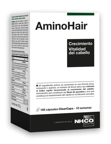 NHCO AMINOHAIR 168 CAPSULAS Tratamiento capilar y Anticaida - NHCO NUTRITION