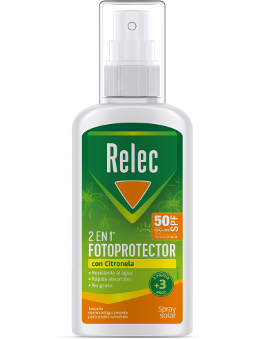RELEC 2 EN 1 FOTOPROTECTOR CON CITRONELA 100ML Solares Corporales y Solares - RELEC